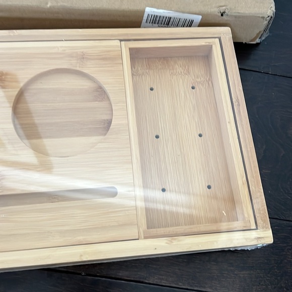 Bamboo boho Bathtub Caddy Tray NIB - Picture 6 of 10